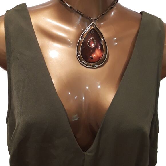 NWT Sz M Jumpsuit Romper A New Day Moss Green - Picture 4 of 5